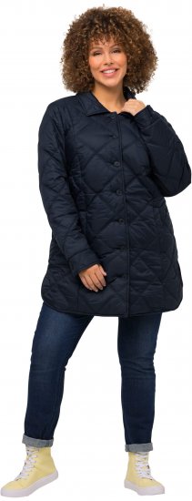 Ulla Popken Quilted Jacket Navy - Jassen - 