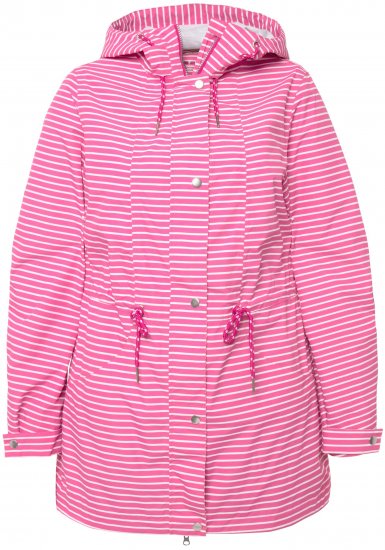 Ulla Popken HYPRAR Striped Triple Function Jacket Fuchsia Pink - Jassen - 