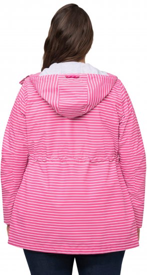 Ulla Popken HYPRAR Striped Triple Function Jacket Fuchsia Pink - Jassen - 