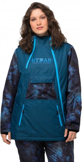 Ulla Popken Asymmetric Triple-Function Performance Ski Jacket Teal - Jassen - 
