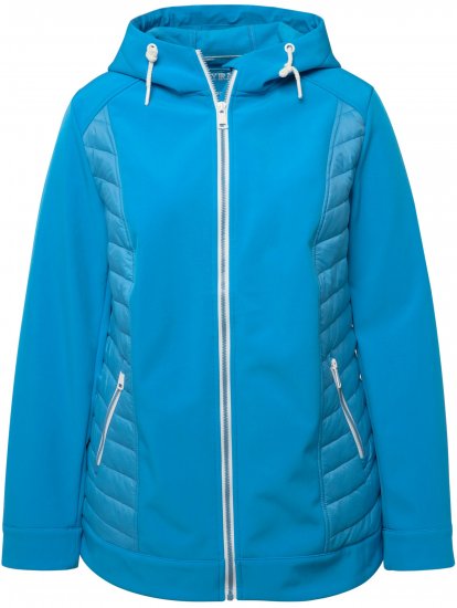 Ulla Popken Hyprar Quilt Mix Jacket Aqua - Jassen - 