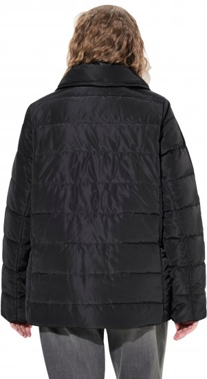 Ulla Popken Quilted Puffer Coat Black - Jassen - 