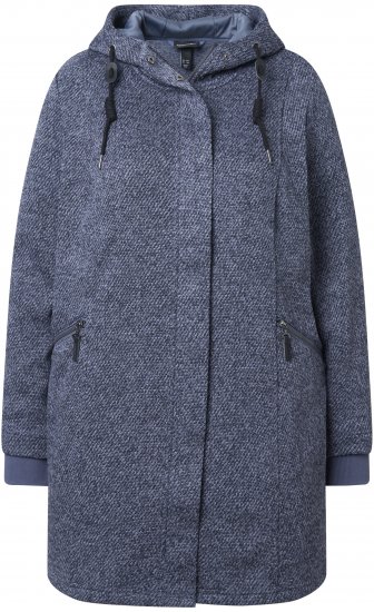 Ulla Popken Knit Fleece-Lined Jacket Navy - Jassen - 