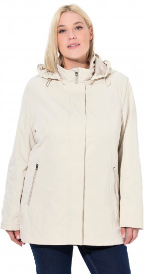 Ulla Popken Long Triple Function Softshell Jacket Natural White - Jassen - 