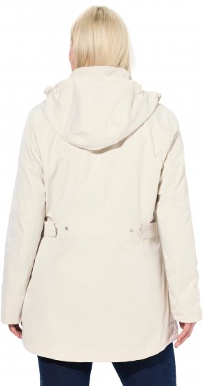 Ulla Popken Long Triple Function Softshell Jacket Natural White - Jassen - 