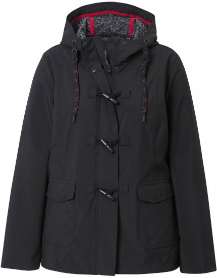 Ulla Popken HYPRAR Toggle Button Microfleece Lined Jacket Black - Jassen - 