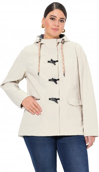 Ulla Popken HYPRAR Toggle Button Microfleece Lined Jacket Light Champagne - Jassen - 