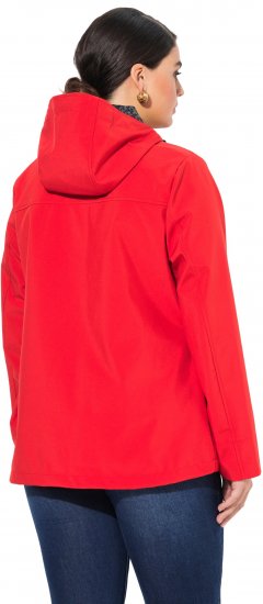 Ulla Popken HYPRAR Toggle Button Microfleece Lined Jacket Salsa Red - Jassen - 