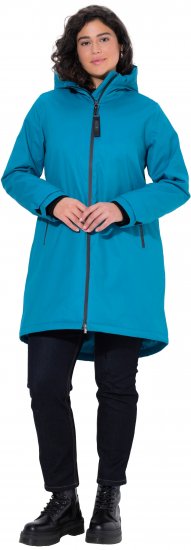 Ulla Popken HYPRAR Triple-Function Longline Jacket Turquoise - Jassen - 