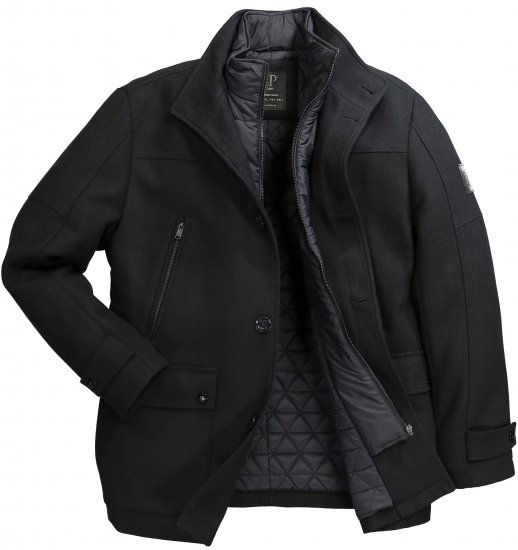 JP1880 Jacket Water-repellent Warm Black - Jassen - Grote Maten Herenjassen