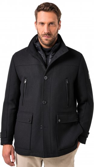 JP1880 Jacket Water-repellent Warm Black - Jassen - Grote Maten Herenjassen