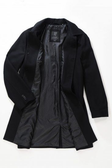 JP1880 Coat Wool Blend Water Repellent Black - Jassen - Grote Maten Herenjassen