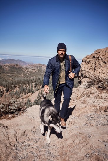 JP1880 Jacket Quilted Navy - Jassen - Grote Maten Herenjassen