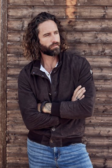 JP1880 Leather Jacket Goat Suede Espresso Brown - Jassen - Grote Maten Herenjassen