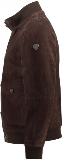 JP1880 Leather Jacket Goat Suede Espresso Brown - Jassen - Grote Maten Herenjassen