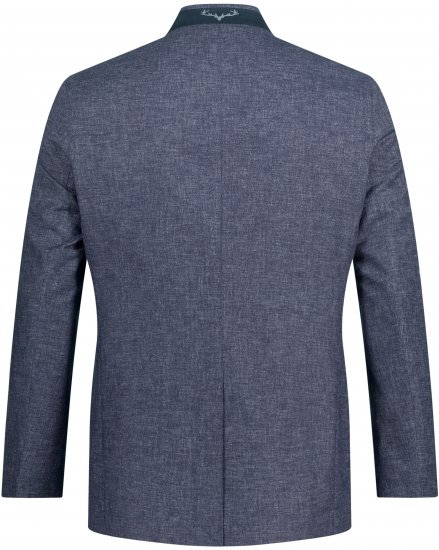 JP1880 Traditional Jacket Linen Blend Navy - Jassen - Grote Maten Herenjassen