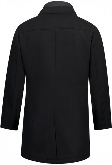 JP1880 Coat Wool Blend Quilted Black - Jassen - Grote Maten Herenjassen