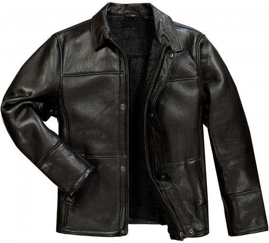 JP1880 Leather Jacket Soft Lamb Nappa Dark Brown - Jassen - Grote Maten Herenjassen