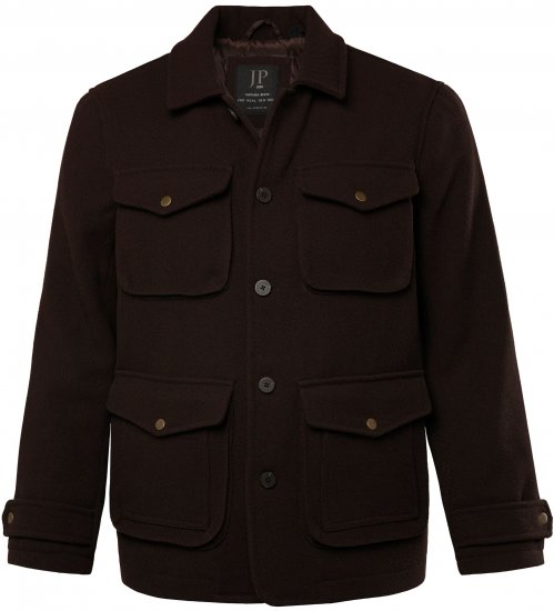 JP1880 Field Jacket Dark Brown - Jassen - Grote Maten Herenjassen
