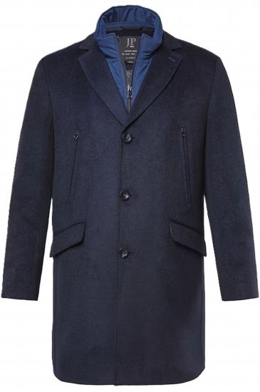 JP1880 Coat Flexnamic With Removable Insert Navy - Jassen - Grote Maten Herenjassen