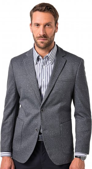 JP1880 Jacket Business Donegal Graphite Grey - Jassen - Grote Maten Herenjassen