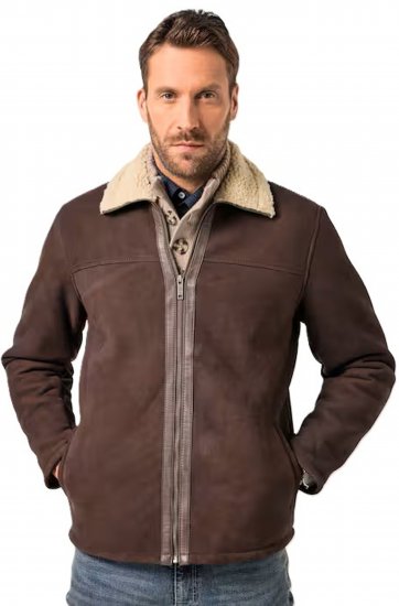 JP1880 Leather Jacket Genuine Lamb Nappa - Jassen - Grote Maten Herenjassen
