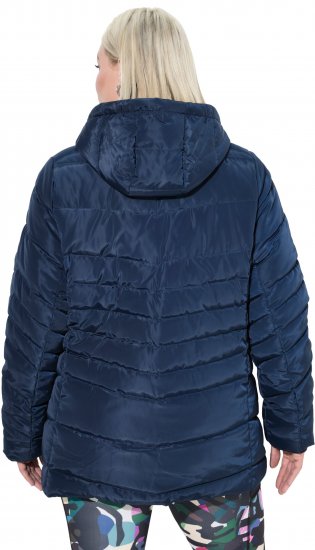 Ulla Popken Quilted Water Repellent Jacket Navy Blue - Jassen & mantels - 