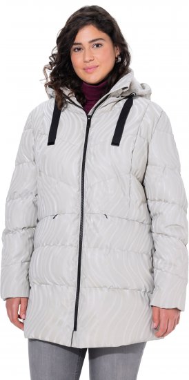 Ulla Popken HYPRAR Wave Quilted Water-Repellent Jacket Off-White - Jassen - 