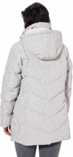 Ulla Popken HYPRAR Wave Quilted Water-Repellent Jacket Off-White - Jassen - 