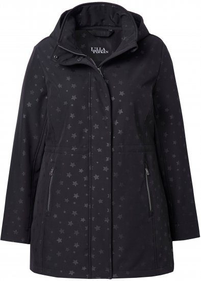 Ulla Popken HYPRAR Star Print Softshell Jacket Black - Jassen - 