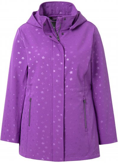 Ulla Popken HYPRAR Star Print Softshell Jacket Purple - Jassen - 