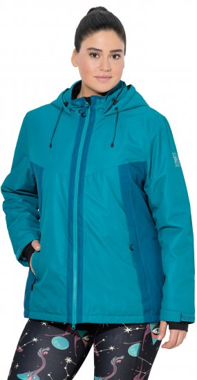 Ulla Popken HYPRAR Triple Function Two-Tone Ski Jacket Emerald Blue - Jassen - 