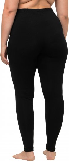 Ulla Popken Basic Stretch Knit Ankle Length Leggings Black - Jeans & Broeken in Grote Maten – Plus Size - 