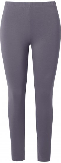 Ulla Popken Basic Stretch Knit Ankle Length Leggings Dark Grey - Jeans & Broeken in Grote Maten – Plus Size - 
