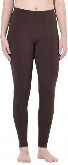 Ulla Popken Basic Stretch Knit Ankle Length Leggings Pine Brown - Jeans & Broeken in Grote Maten – Plus Size - 