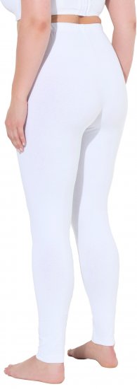 Ulla Popken Basic Stretch Knit Ankle Length Leggings Snow White - Jeans & Broeken in Grote Maten – Plus Size - 