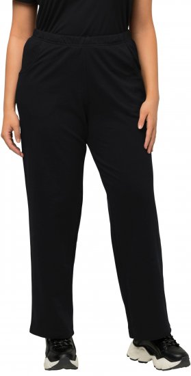 Ulla Popken Pull On Knit Straight Leg Pocket Pants Black - DAMESKLEDING 40-66 - 