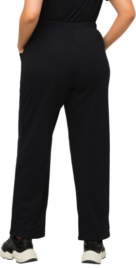 Ulla Popken Pull On Knit Straight Leg Pocket Pants Black - DAMESKLEDING 40-66 - 