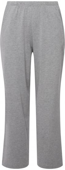 Ulla Popken Pull On Knit Straight Leg Pocket Pants Light Grey Melange - Jeans & Broeken in Grote Maten – Plus Size - 