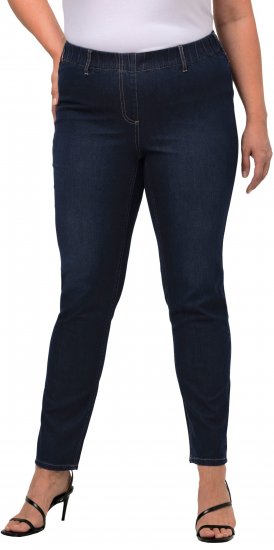 Ulla Popken Denim Look All Elastic Pocket Sienna Jeggings Dark Blue Denim - Jeans & Broeken in Grote Maten – Plus Size - 