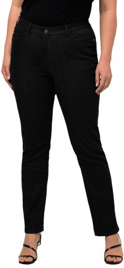 Ulla Popken Sammy Fit Slim Leg Stretch Jeans Black - Jeans & Broeken in Grote Maten – Plus Size - 