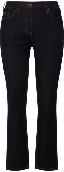 Ulla Popken Sammy Fit Slim Leg Stretch Jeans Dark Blue Denim - Jeans & Broeken in Grote Maten – Plus Size - 