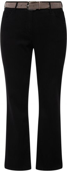 Ulla Popken Straight Leg Mandy Fit Stretch Jeans Black - Jeans & Broeken in Grote Maten – Plus Size - 