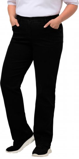 Ulla Popken Straight Leg Mandy Fit Stretch Jeans Black - Jeans & Broeken in Grote Maten – Plus Size - 