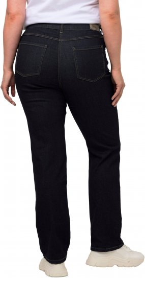 Ulla Popken Straight Leg Mandy Fit Stretch Jeans Dark Blue Denim - Jeans & Broeken in Grote Maten – Plus Size - 
