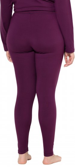 Ulla Popken Quick Dry Moisture Wicking Stretch Ski Leggings Grape Red - Jeans & Broeken in Grote Maten – Plus Size - 