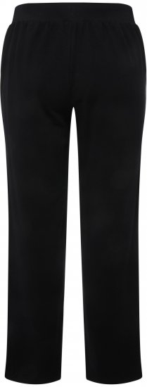 Ulla Popken Side Stripe Adjustable Drawstring Waist Joggers Black - Jeans & Broeken in Grote Maten – Plus Size - 
