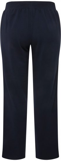 Ulla Popken Side Stripe Adjustable Drawstring Waist Joggers Navy - Jeans & Broeken in Grote Maten – Plus Size - 