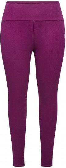 Ulla Popken Faux Fur Lined Stretch Leggings Pink Berry - Jeans & Broeken in Grote Maten – Plus Size - 