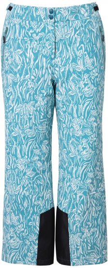 Ulla Popken Floral Print Ski Pants Ice Green - Jeans & Broeken in Grote Maten – Plus Size - 